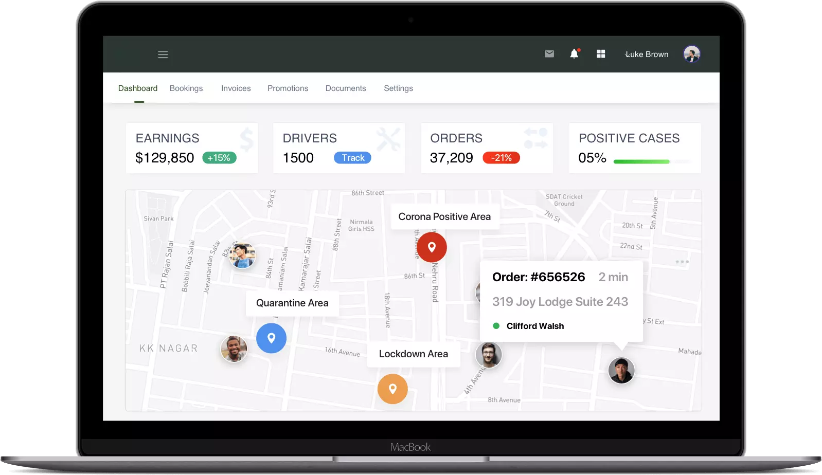 Delivery App Dashboard