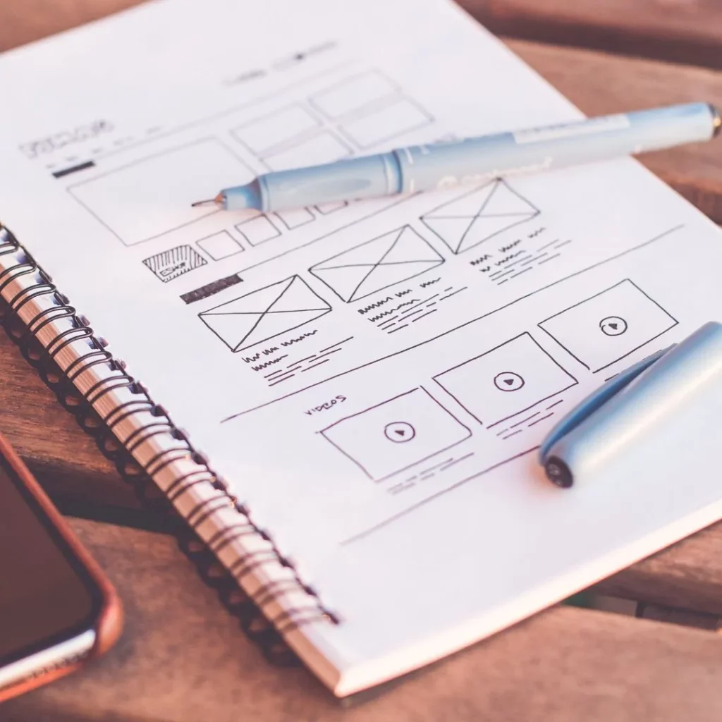 custom web design wireframe